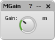 MGain parameter editor window