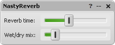 NastyReverb parameter editor window