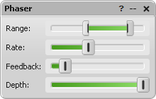 Phaser parameter editor window