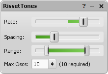 RissetTones parameter editor window